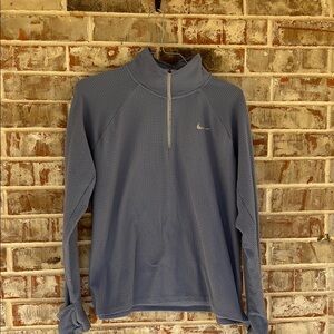 Nike Sphere Blue Textured Women's 1/2-Zip Running Top